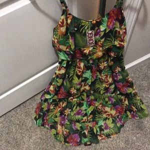 Juniors high low swing dress